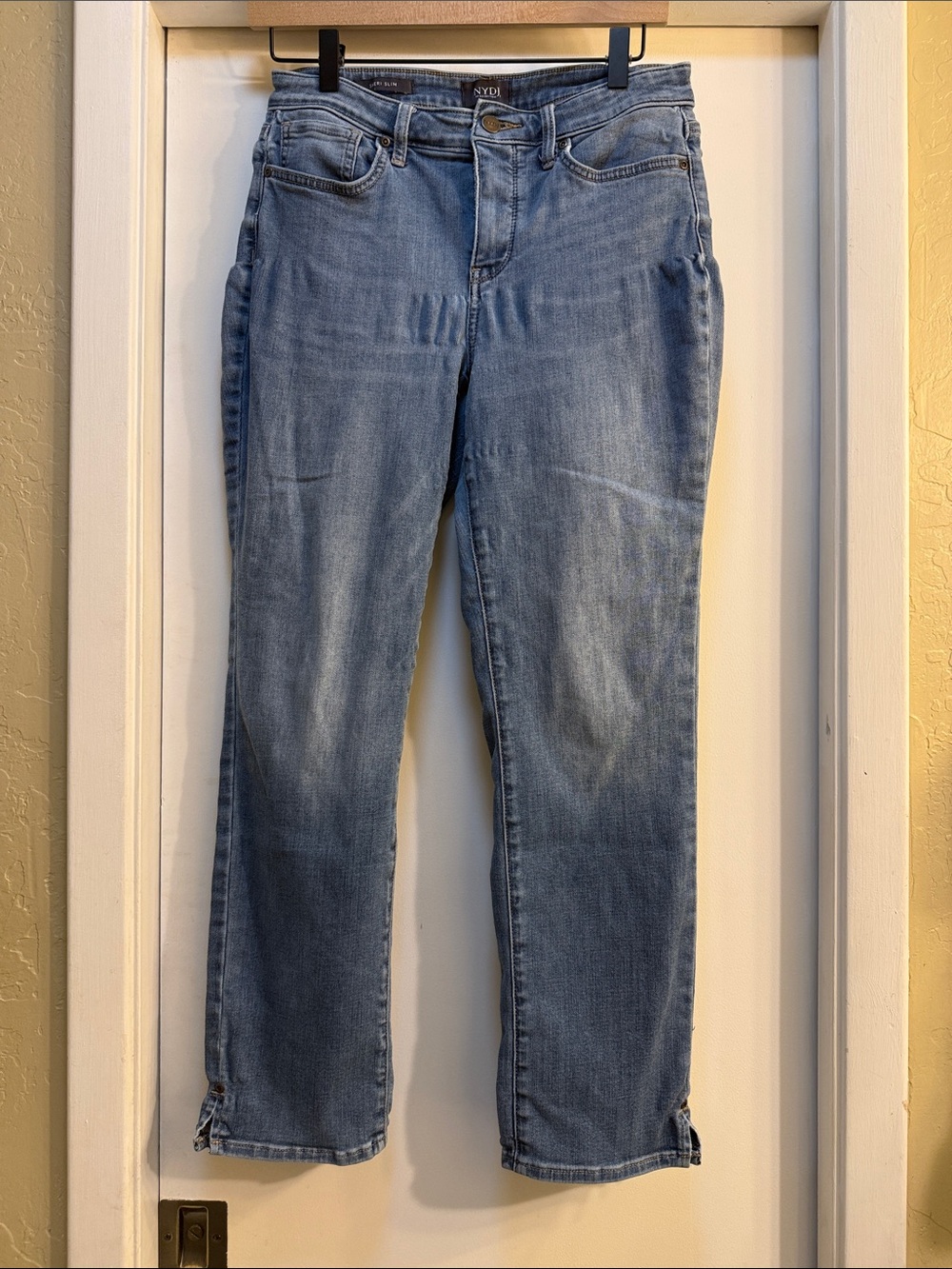 NYDJ Women's Light Blue Straight-Leg Jeans